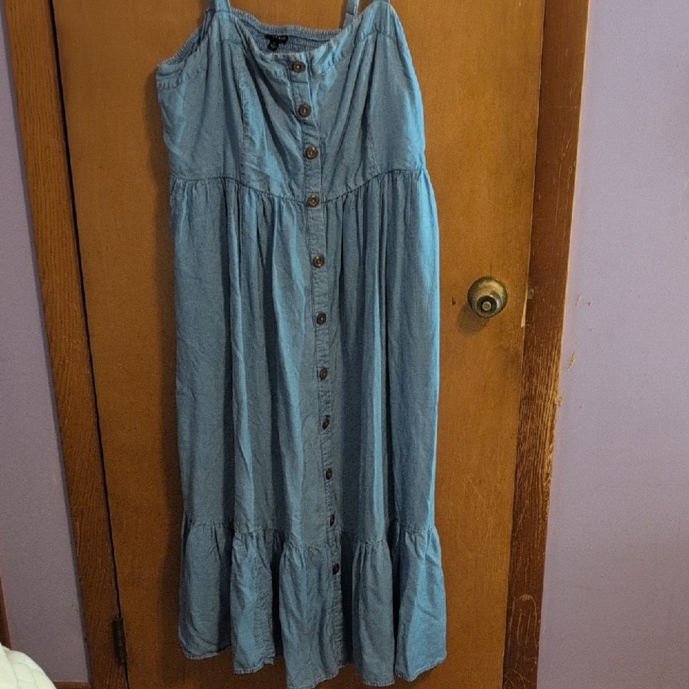 Torrid Blue Smocked Dress - Picture 1 of 2
